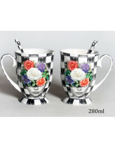 Set cana porcelan Womens Floral 01971