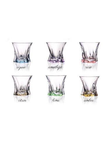 Bohemia COOPER Tumbler 320 set 6, sprayed, gold rim